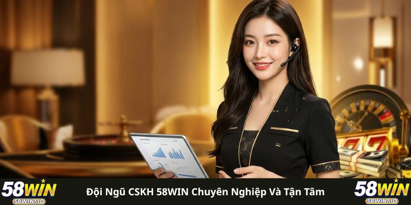 Đội ngũ CSKH 58WIN chuyên nghiệp và tận tâm  