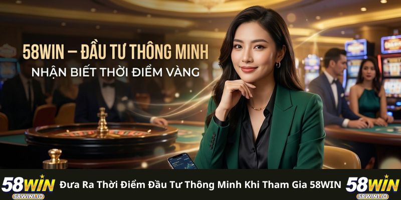 Đưa ra thời điểm đầu tư thông minh khi tham gia 58WIN