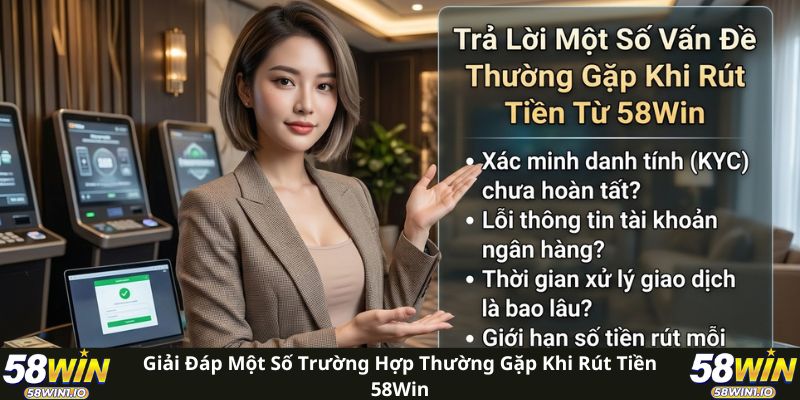 Giải đáp một số trường hợp thường gặp khi rút tiền 58WIN