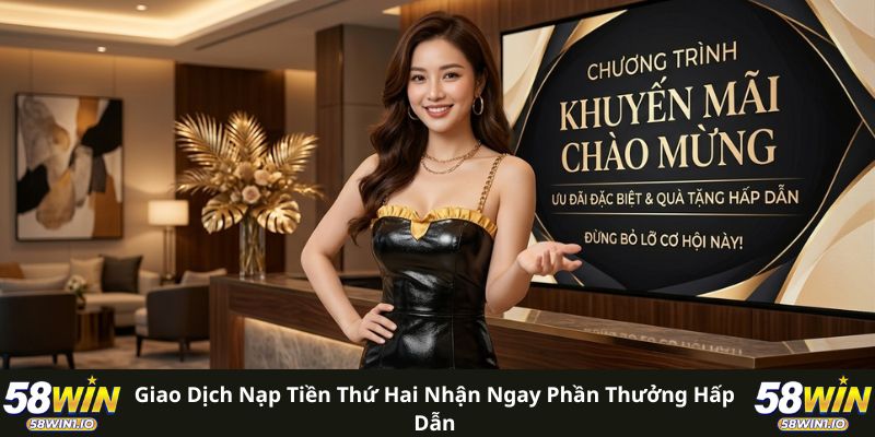 Giao dịch nạp tiền thứ hai nhận ngay phần thưởng hấp dẫn 