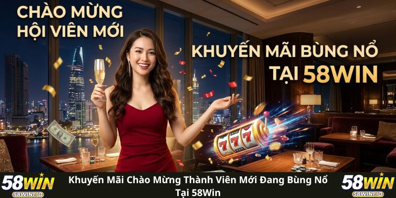 Khuyến mãi chào mừng thành viên mới đang bùng nổ tại 58WIN