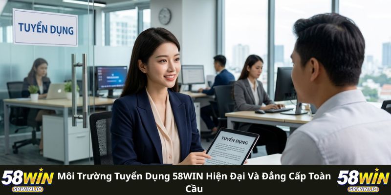 Môi trường tuyển dụng 58WIN hiện đại và đẳng cấp toàn cầu