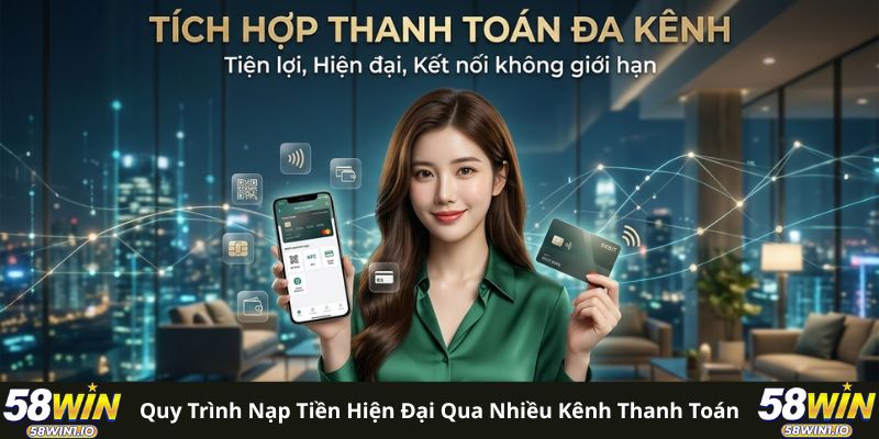 Quy trình nạp tiền hiện đại qua nhiều kênh thanh toán 