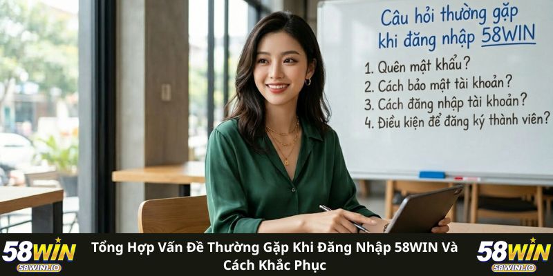 Tổng hợp vấn đề thường gặp khi đăng nhập 58WIN và cách khắc phục