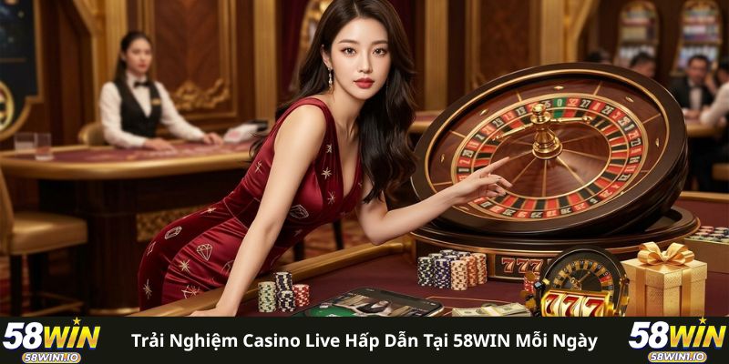 Trải nghiệm Casino live hấp dẫn tại 58WIN mỗi ngày
